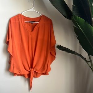 Orange Flowy Top